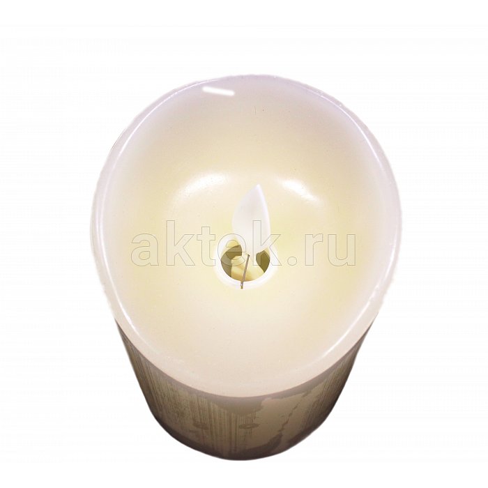 Светодиодная LED свеча из воска 10x7,5 белый 3